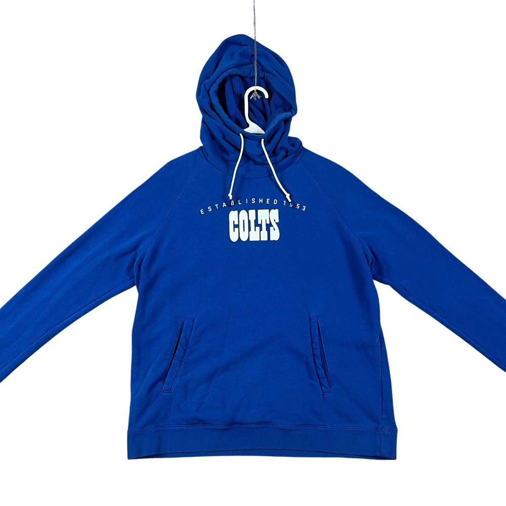 Nike Indianapolis Colts Hoodie Womens XL Blue Cowl High Neck NFL Team‎ Apparel